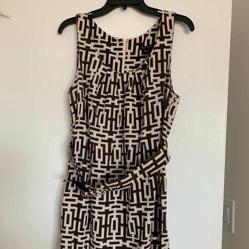 LOVED linen blend dress with belt.